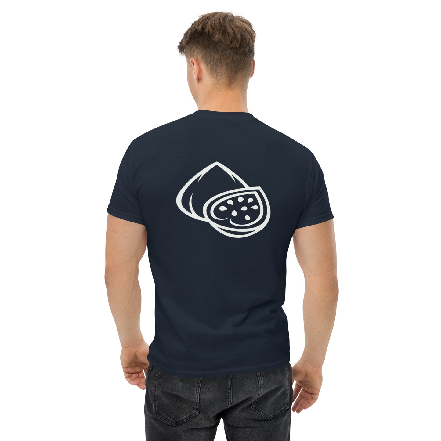 This is a t-shirt with logo only on the back